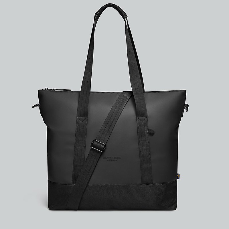 Gaston Luga Dash Shopper Shopping Waterproof Tote Bag-Classic Black [Ready Stock] - Handbags & Totes - Other Materials Black