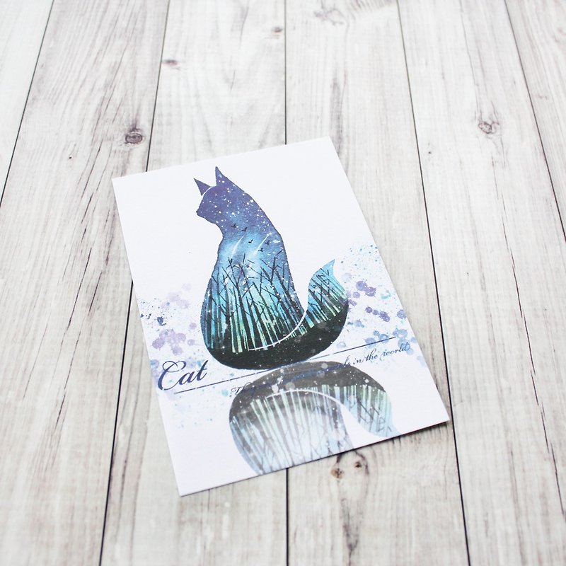 whale postcard - การ์ด/โปสการ์ด - กระดาษ สีน้ำเงิน