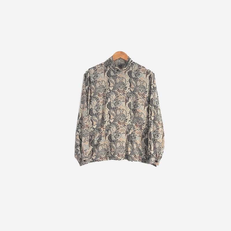 Discolored Vintage / Totem Print Turtleneck No.522 vintage - Women's Shirts - Other Materials Gray