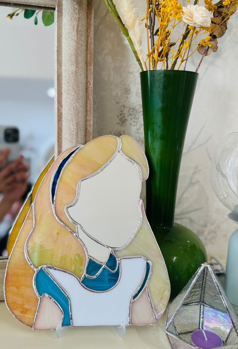 彩色玻璃鑲崁玻璃-愛麗絲鏡 - 擺飾/家飾品 - 玻璃 