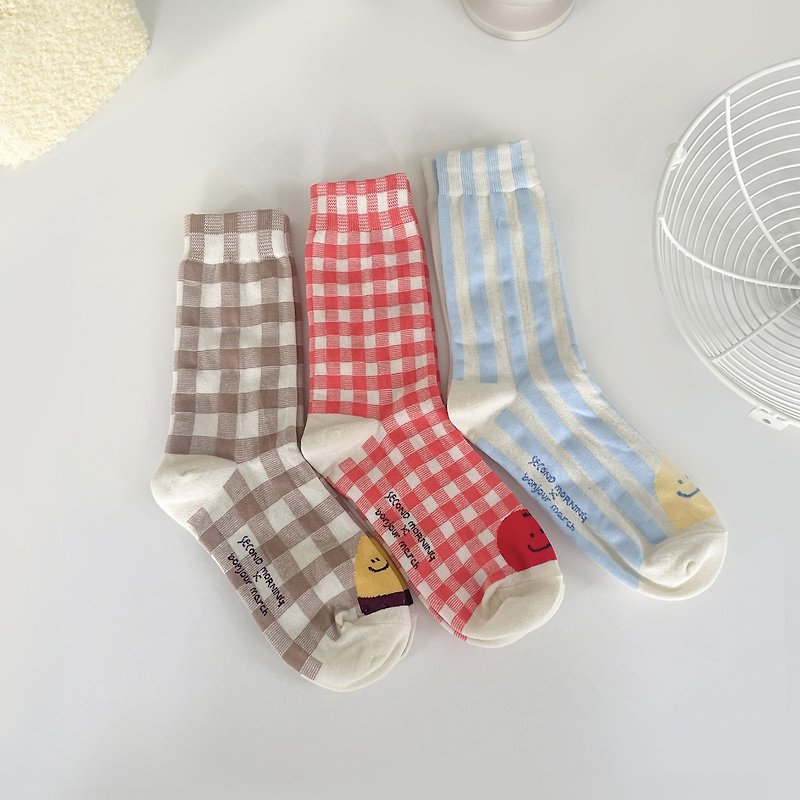 [In Stock] Second Morning x Bonjour March Peekaboo Socks Stockings - Socks - Other Materials Multicolor
