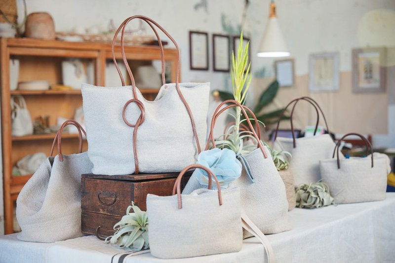 Linen house - a utopian series that dances with nature - Handbags & Totes - Cotton & Hemp 