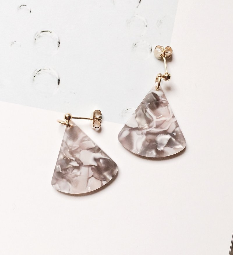 ❈La Don pull ❈ ❈ - earrings - marbled slice - gray - Earrings & Clip-ons - Other Metals Blue