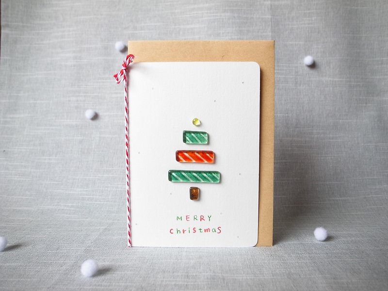 ハイライトカム - クリスマスツリーガラスカード/クリスマスカード - カード・はがき - 紙 グリーン