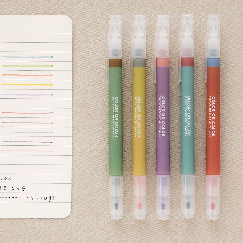 Liveowrk pastel color double-headed two-color pen set (5 into 10 colors), LWK51420 - อุปกรณ์เขียนอื่นๆ - พลาสติก หลากหลายสี