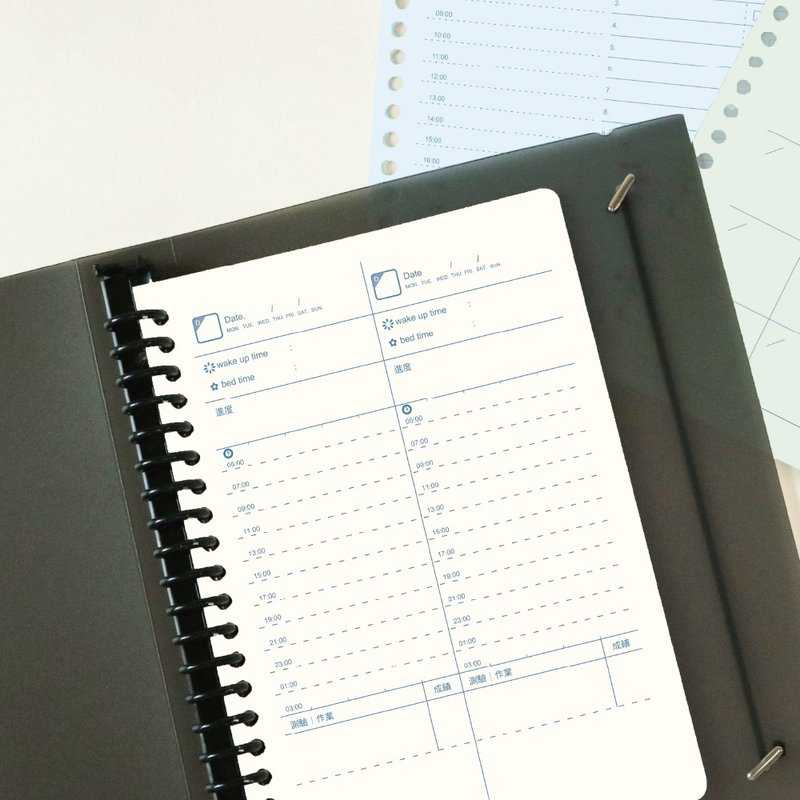 簡單生活系列 CBN-374 A5磨砂半透PP20孔夾 - 文件夾/資料夾 - 塑膠 