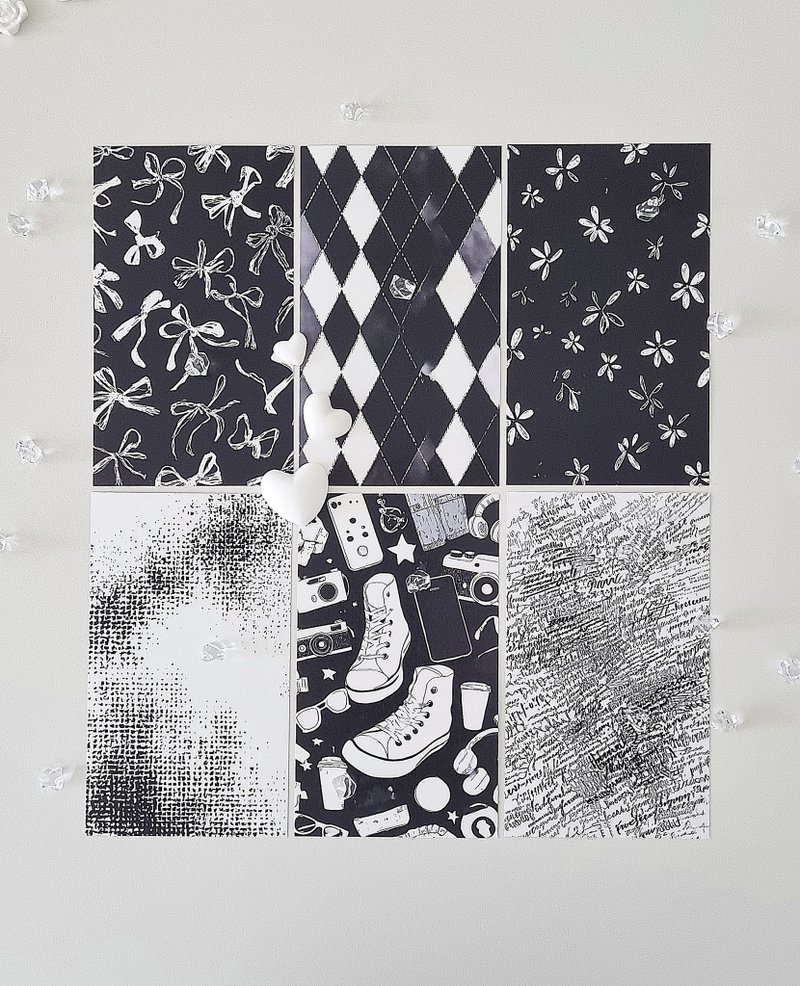 Simple mono background paper - 貼紙 - 紙 