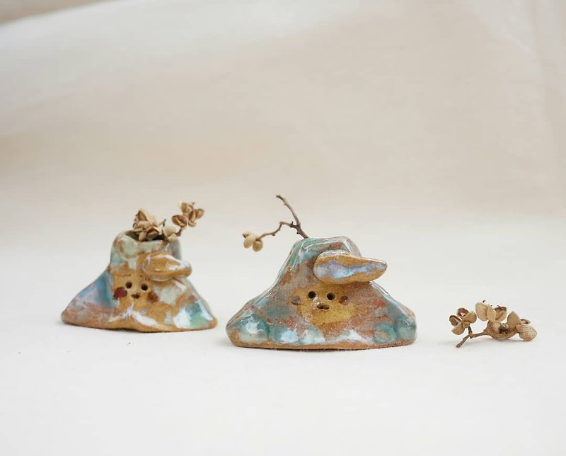 桜島火山陶器の花 - 花瓶・植木鉢 - 陶器 