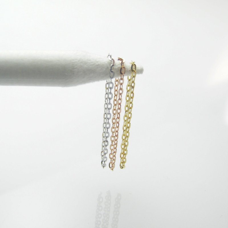 14K Gold Ring Fitting Versatile Chain Ring Thread Ring K Gold Ring Fashion Women's Ring - General Rings - Precious Metals Orange