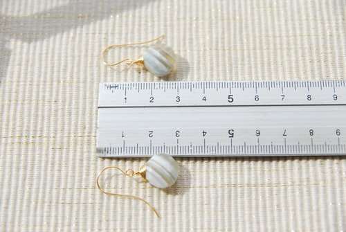 14kgfブルーカラーオパールマロンカットピアスイヤリング マロンカットブルーオパールのピアス no,1 14kgf - ショップ