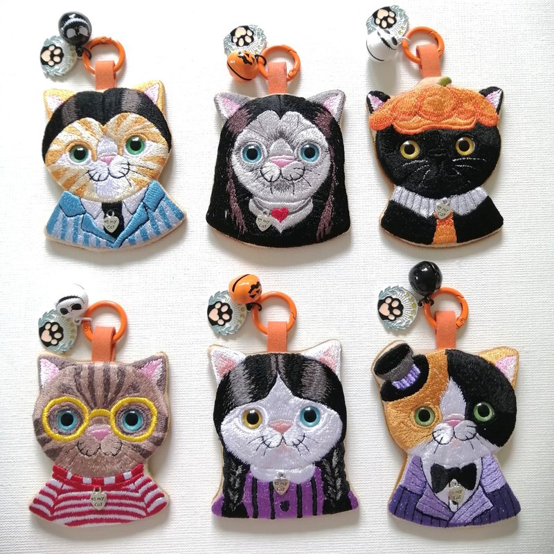 貓咪掛飾 animal tales - 鑰匙圈/鑰匙包 - 繡線 