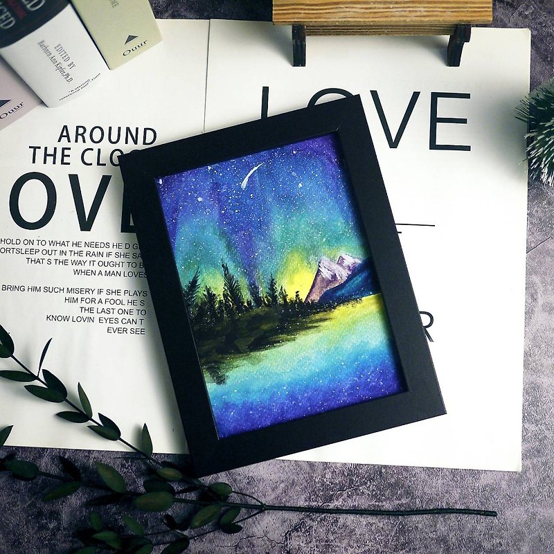 [Taichung Center] DIY after work | Watercolor starry sky painting - Illustration, Painting & Calligraphy - Paper 