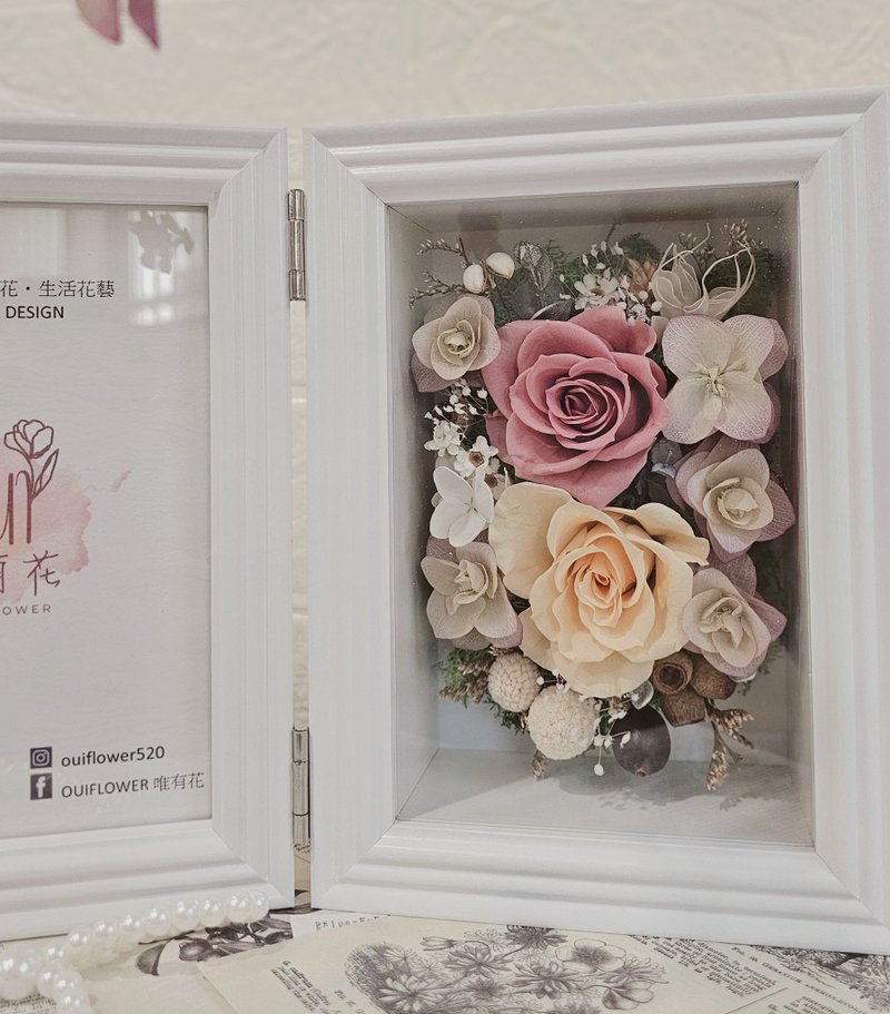 [Only Flowers] The window treasure box will preserve the best moments forever. The eternal flower photo frame commemorative gift - Picture Frames - Plants & Flowers 