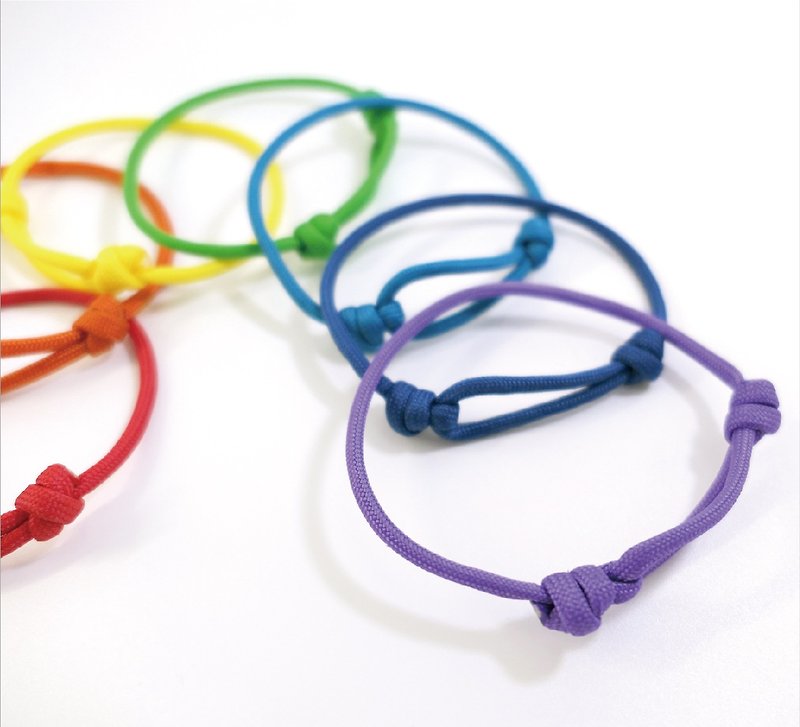 Paracord Slipknot Braided Bracelets (Rainbow Colors) 7 Styles - Bracelets - Nylon 