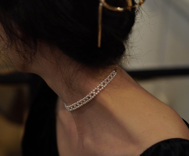 直販特別価格 14kgf 淡水pearl chorker necklace - アクセサリー