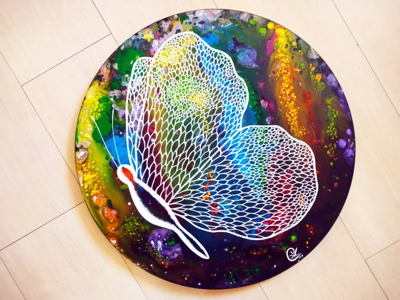 蝴蝶繪畫－像蝴蝶一樣生活 3 - 似顏繪/客製畫 - 棉．麻 多色