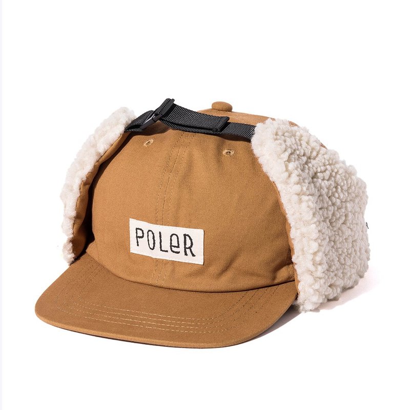 Japan limited POLER COTTON BOA FLAP CAP bristle ear flying cotton cap / beige brown - หมวก - วัสดุอื่นๆ สีกากี