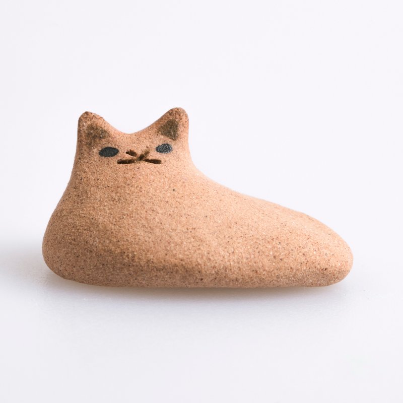 貓是液體系列—麵團貓 - 擺飾/家飾品 - 陶 橘色