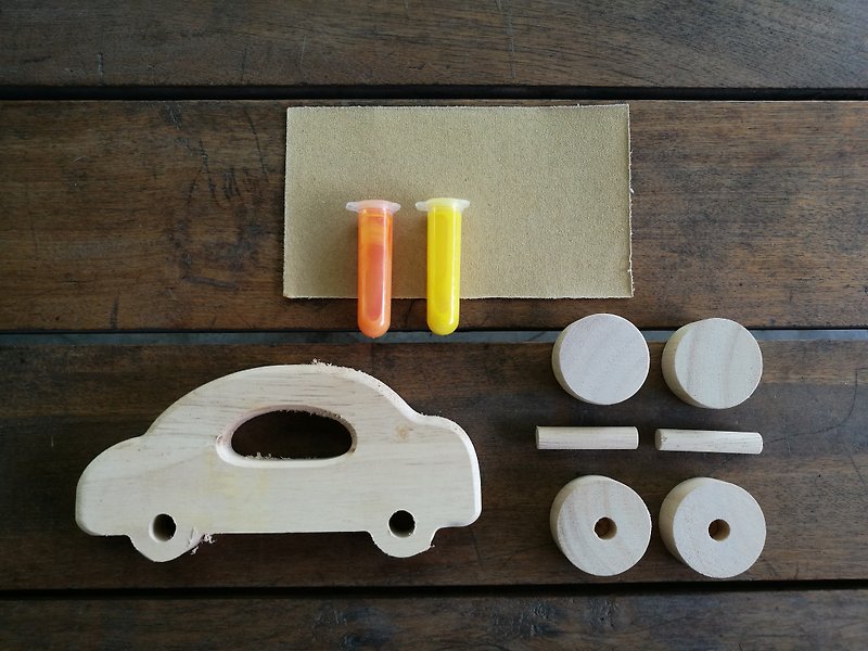 DIY木製玩具 -  CAR - 木工/竹細工/ペーパークラフト - 木製 ブラウン