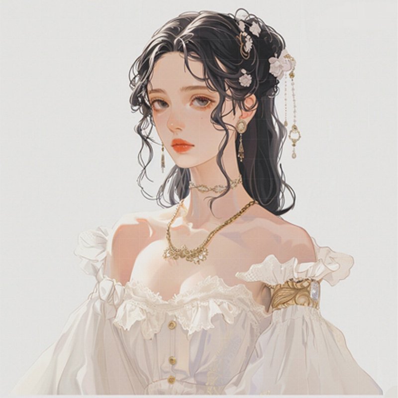 original sticker character sticker girl illustration sticker 0005 nakwon atelier - 貼紙 - 紙 