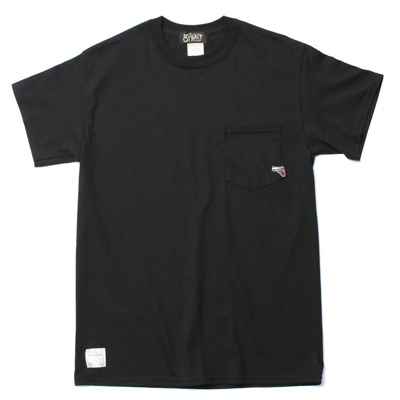 1911 點陣手槍刺繡 T 恤  黑  PKT-T #BLACK - 帽T/大學T - 棉．麻 黑色