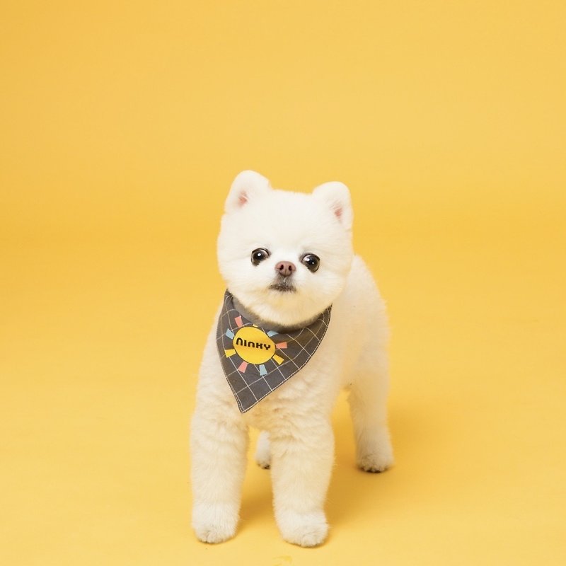 棉．麻 寵物衣服 多色 - 質感格紋棉質寵物領巾 客製化姓名 手工訂製 夜間反光 狗狗貓咪用