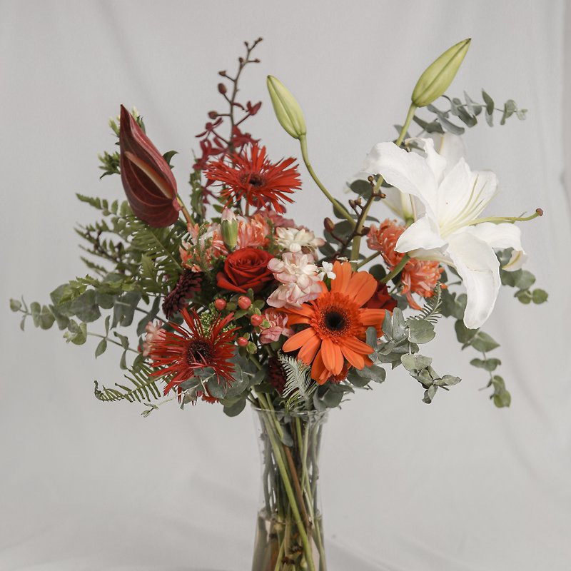 Shuangbei Limited ~ Sunrise Gemstone| DIY materials package flowers home delivery - จัดดอกไม้/ต้นไม้ - พืช/ดอกไม้ สีแดง