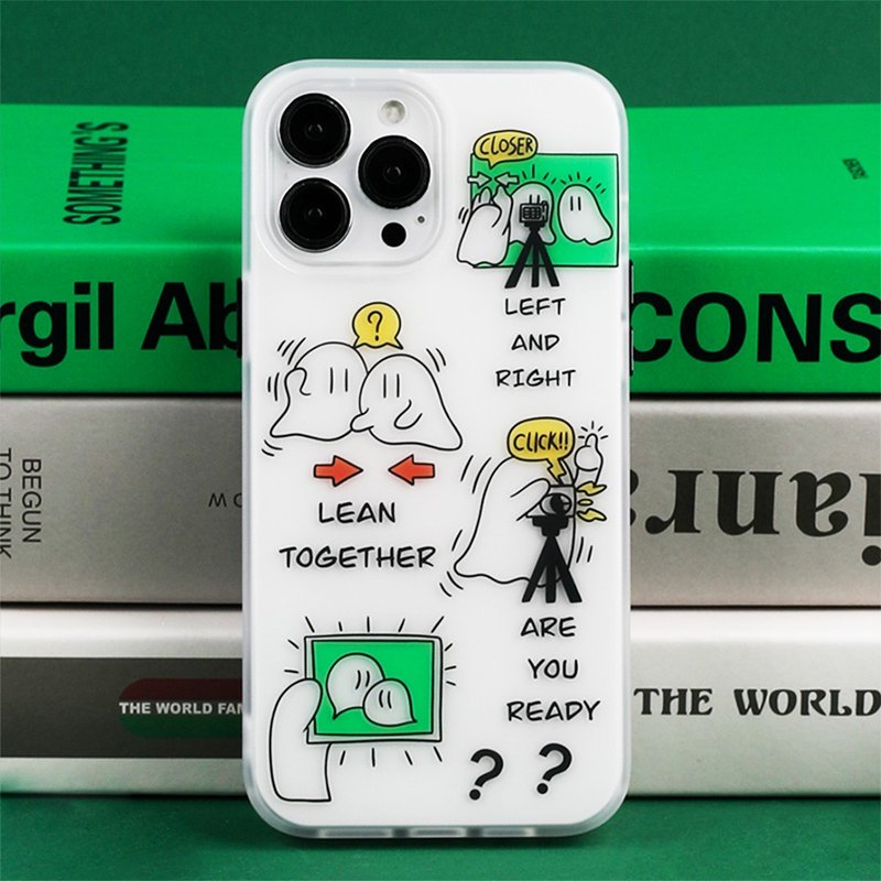 Everyday Conversation Little Ghost iPhone Case - เคส/ซองมือถือ - วัสดุอื่นๆ 