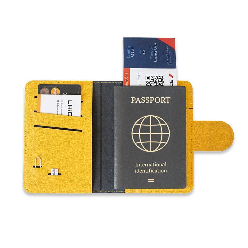 LHiDS Magnetic Passport Holder - Classic Yellow - ที่เก็บพาสปอร์ต - วัสดุอื่นๆ 