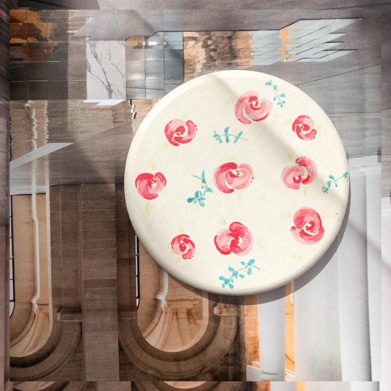 【海棠】天然珪藻土|瞬吸水杯墊|SGS台灣製造|聖誕包裝 - 杯墊 - 環保材質 白色