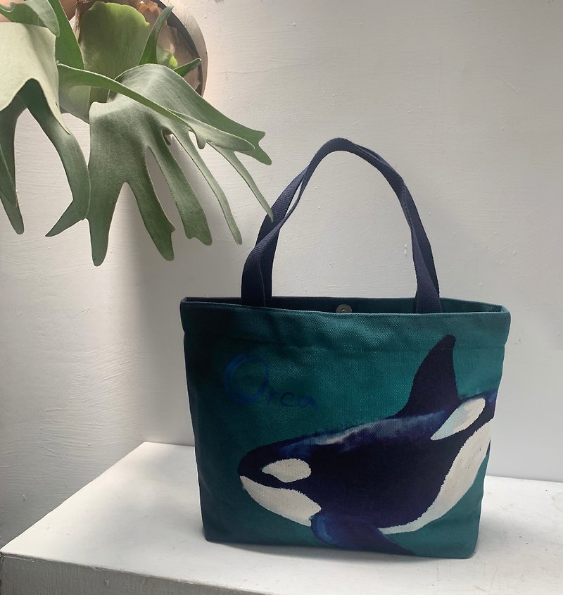 Canvas tote bag_ Killer Whale - กระเป๋าแมสเซนเจอร์ - ผ้าฝ้าย/ผ้าลินิน 