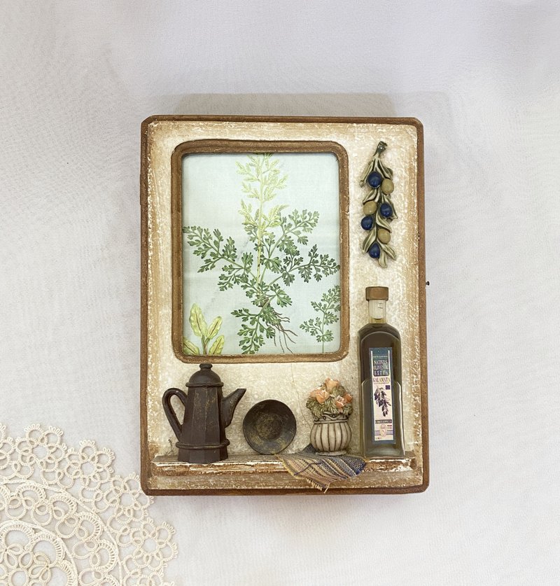 【好日戀物】義大利vintage/antique 鄉村風老木頭鑰匙盒立體畫 - 擺飾/家飾品 - 木頭 咖啡色