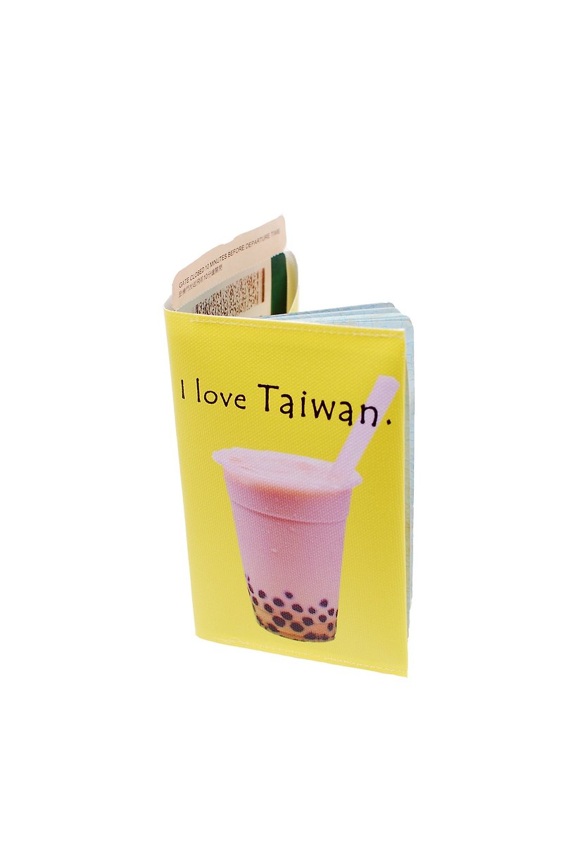 A glass of precious milk---Taiwan Passport Case - ที่เก็บพาสปอร์ต - วัสดุกันนำ้ สีเหลือง