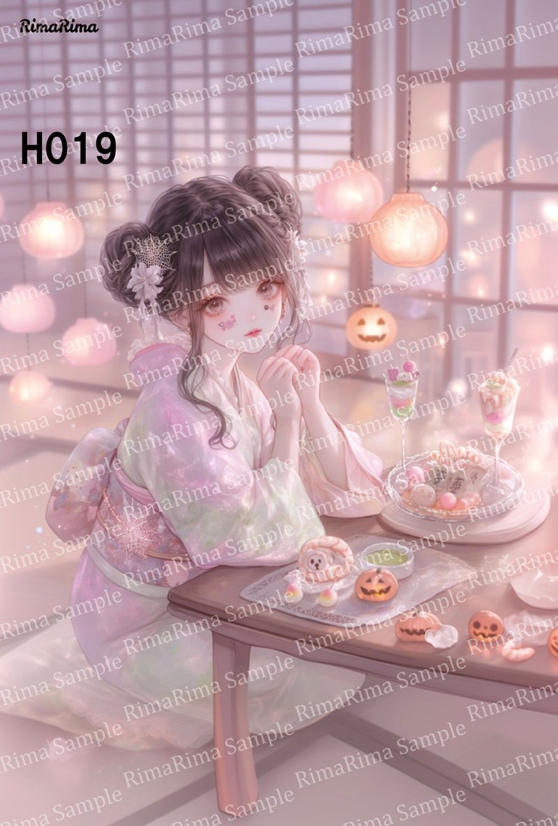 H019  オリジナルステッカー オリジナル人物ステッカー ステッカー シール りまりま  RimaRima - 貼紙 - 紙 
