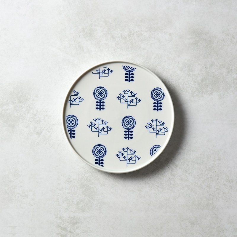 Shimaru Pazo Saki  - 北欧の庭の小皿（小） - 白樺の白 - 皿・プレート - 磁器 ホワイト