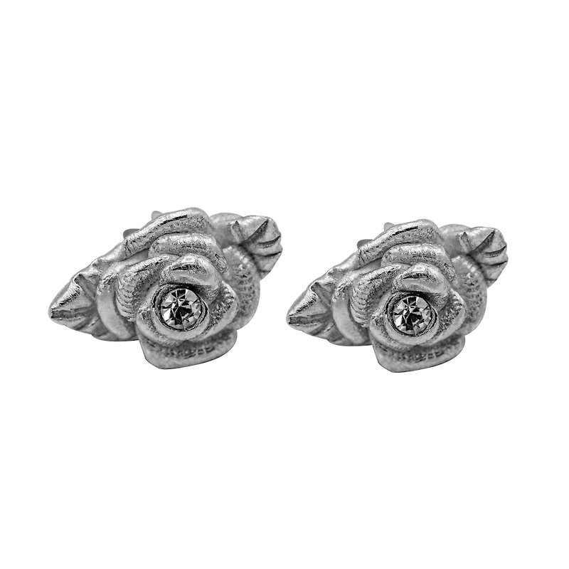 Rosa Leaf earrings - Earrings & Clip-ons - Silver Silver