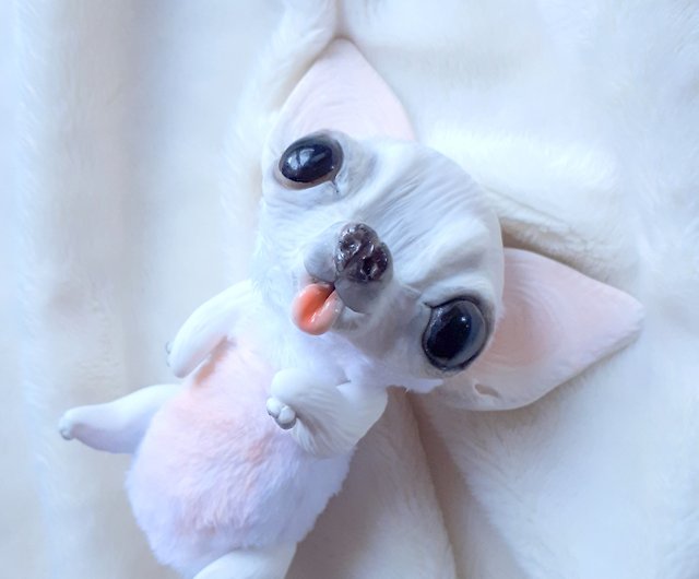 White Chihuahua Teddy Puppy Plush Toy Dog Stuffed Animal