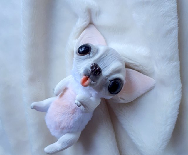 White and Fawn Chihuahua Stuffed Animal Plush Toys