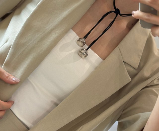 CHANEL シャネル シルバー 925 チョーカー ネックレス ユニ