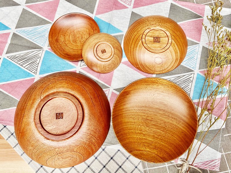 丸太の大皿 - 小皿 - 木製 ブラウン