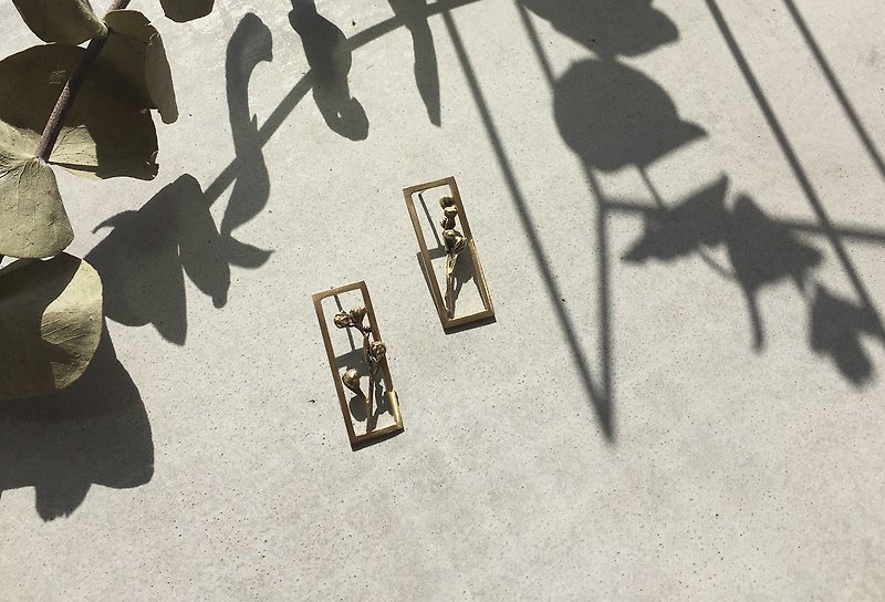 | YANGYANG | 小小植物園耳環單隻 - 耳環/耳夾 - 其他金屬 金色
