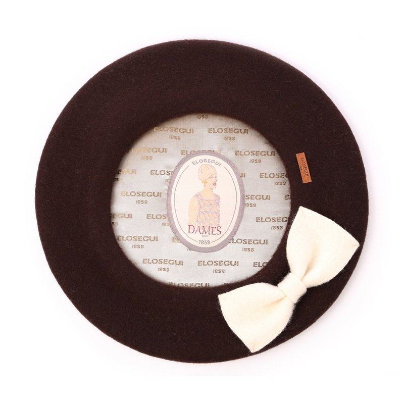 スペイン語 ELOSEGUI 女性 ISI ベレー帽 EL_ISI06000 ロイヤル チョコレート - 帽子 - ウール 