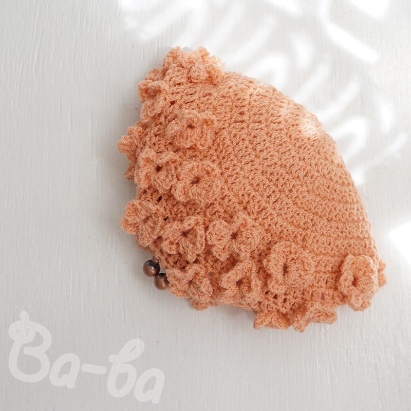 Ba-ba (m) Flower Stitch crochet pouch No.C1781 - 化妝包/收納袋 - 其他材質 粉紅色