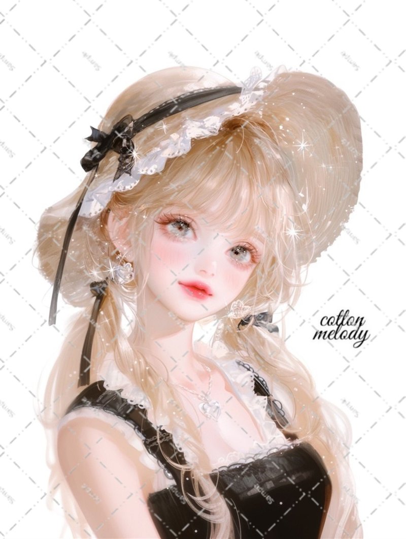 original sticker no.5639 人物ステッカー オリジナルステッカー 人物ステッカー 女の子ステッカー オリジナル人物ステッカー - 貼紙 - 紙 