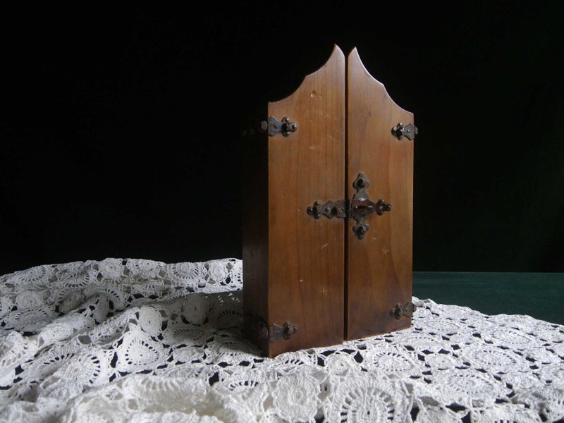 [OLD-TIME] Early European small wall cabinet mirror cabinet - Storage - Other Materials Multicolor