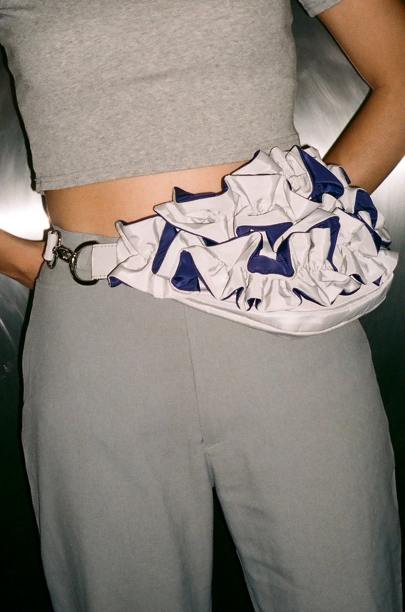 Stomach Fanny Pack - Grey and Blue