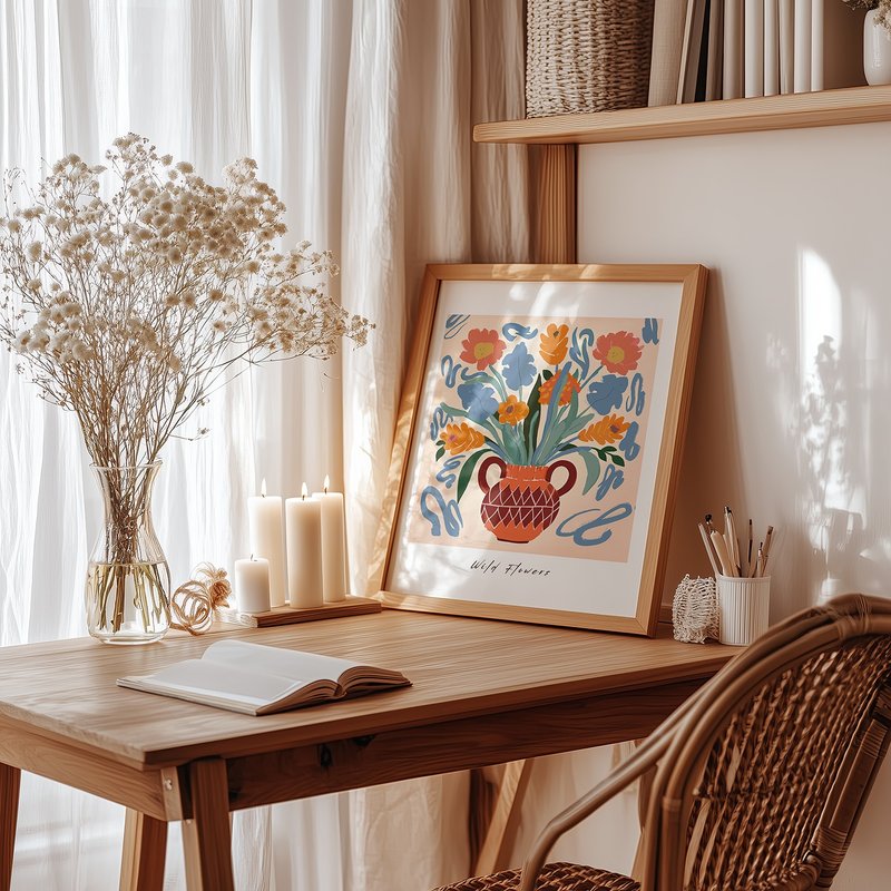 野生の花 / 現代イラストの花のポスターと絵画 - ポスター・絵 - 紙 