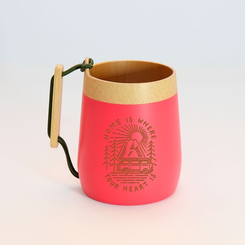 Beer Cup 元氣啤酒杯(露營車T3款) - 咖啡杯/馬克杯 - 竹 卡其色