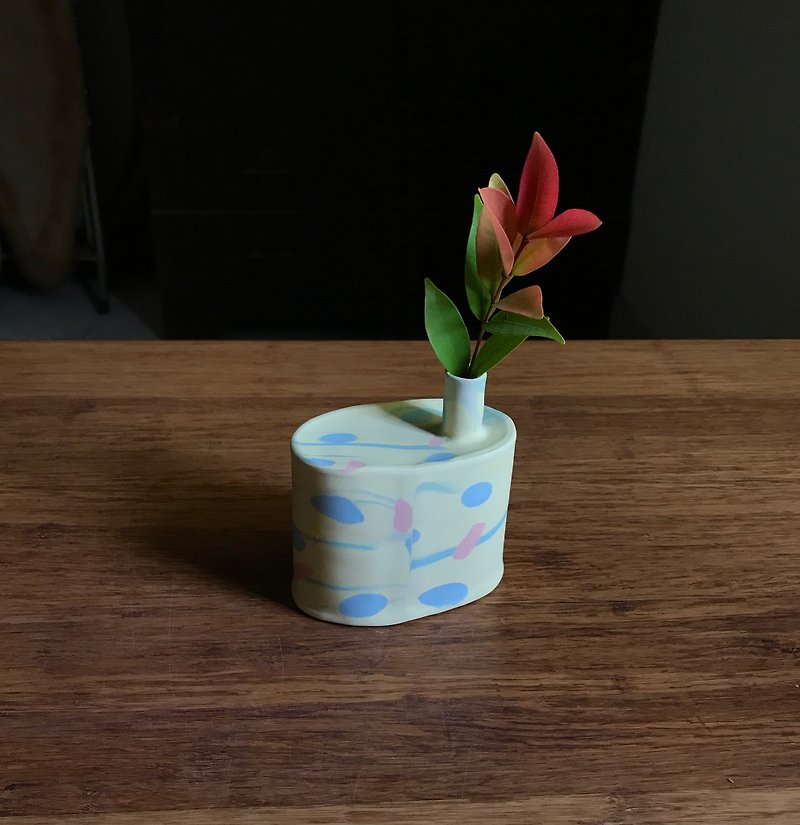 Yellow Nerikomi Vase - Pottery & Ceramics - Porcelain 