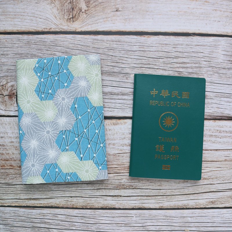 [Xia Xue] Passport Holder Passport Holder Passport Bag - Passport Holders & Cases - Cotton & Hemp Blue